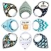 Baby Bandana Drool Bibs + Gift for Boys and Girls – Set of 8 Blue Unisex Bandana Bib, Hypoallergenic & Organic Cotton Baby Bandana Bib by Bubble Pleasure