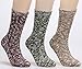 Galsang Womens Soft Winter Knit Warm Wool Blend Crew Socks 3 Pairs,5-9 B30 (solid color)