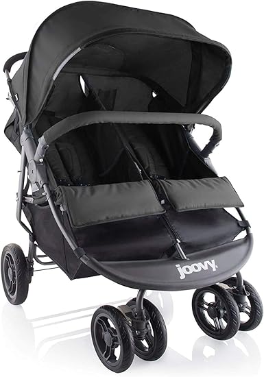 Joovy Scooter X2 Poussette Double Laterale Pour Jumeaux Grand Panier De Rangement Noir Amazon Fr Bebes Puericulture