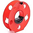 Homeon Wheels Cord Storage Reel with Center Spin Handle Easy to Use 100-Feet Red