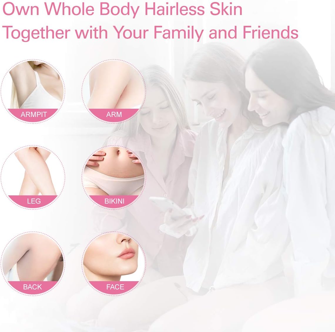 IPL Hair Removal, Creliver Permanent Laser Hair Removal Device for Women and Men, Painless for Whole Body Bikini Armpits Face Home Use - Image 5