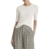Vince Women's Rib Elbow Sleeve Crew Tee