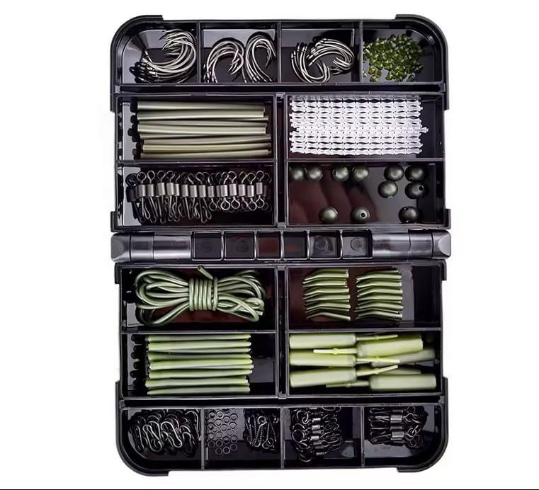 434 pcs Carp Fishing Terminal Tackle, snaps, rubber, swivels, rubbers, hooks, quick change swivels, bait stoppers. End Tackle Kit