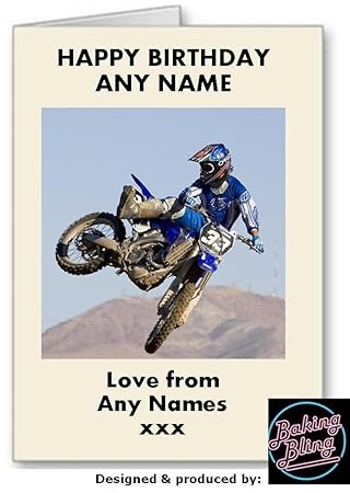 Motocross Birthday Card Cerel