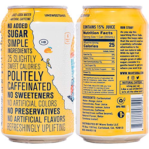 New Wave Sparkling Soda Water Made with Real Fruit Juice, Seltzer