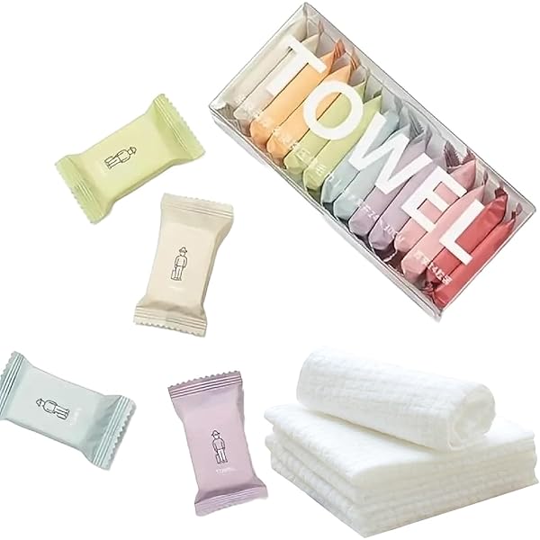 Eomsky Lot De 20 Serviettes Compressées Jetables, Serviettes