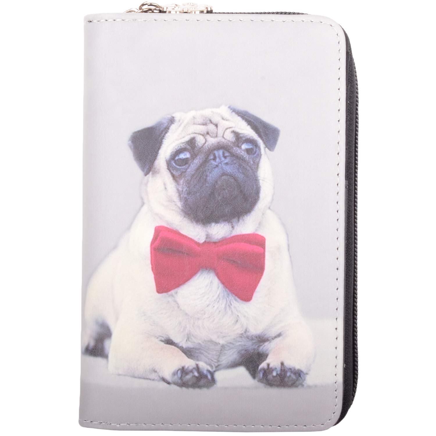 Valita Womens Medium Faux Leather RFID Protected Money Credit Card Animal Purse - Dog