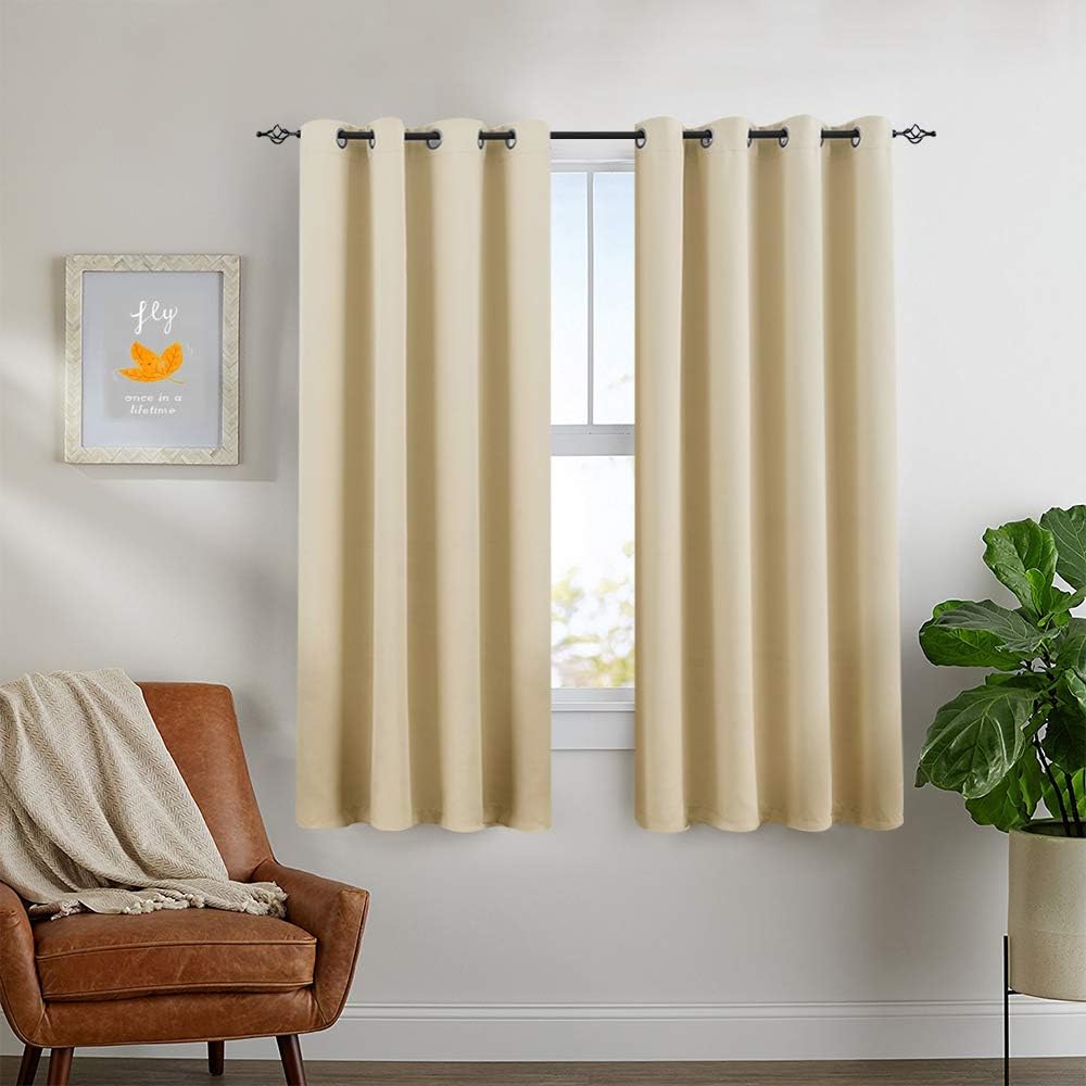 Amazon Com Room Darkening Blackout Curtains For Bedroom Triple