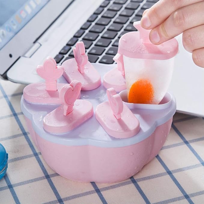 Teecuu - Molde para helado - 6 agujeros caseros para helado, fácil ...