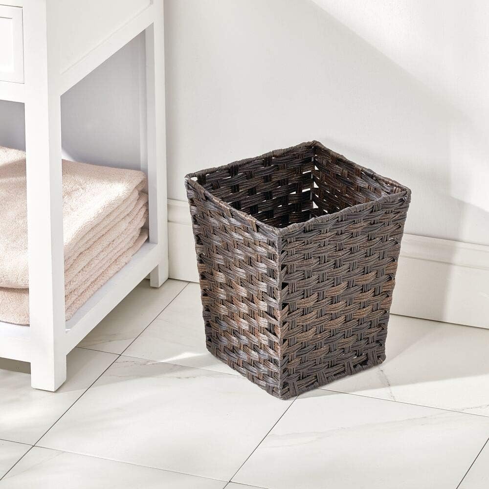 Square Garbage Container Bin for Bathrooms Laundry