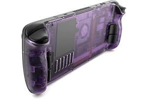 JSAUX Transparent Back Plate Compatible for Steam Deck, DIY Clear Edition Replacement Shell Case Compatible with Steam Deck, 