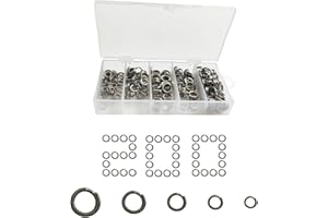 ZYYC 200 PCS Stainless Steel Fishing Split Rings Fishing Lures Connector Flat Stainless Steel Split Ring for Mini Key Chain Rings Open Jump Rings Connectors for Jewlery Making Findings Fishing