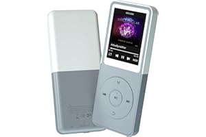 CONODO Bluetooth Mp3 Player, Classic Portable Walkman Mp3 & Mp4 Players for Kids,HiFi Music Player with Video Play,FM Radio,Recording,E-Book,Alarm Clock,Mp3 Play up to 50 Hours with SD Card Slot Grey 16GB