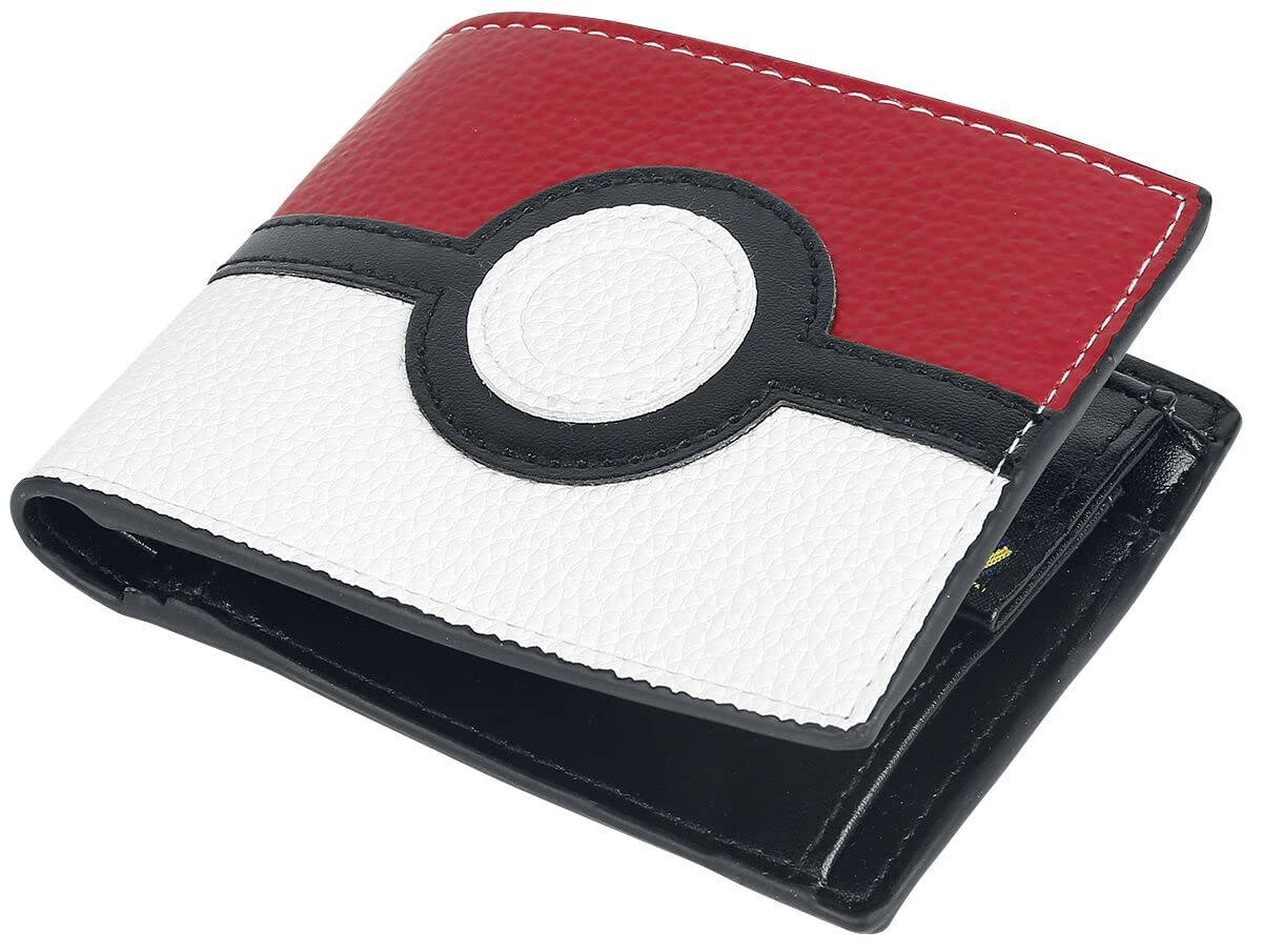 PoKéMoN Men's Pokemon-Pokeball Bifold Wallet, Red, Black and White, Standard