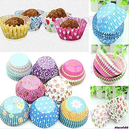 Rianz Bakeware Tools 120 Pcs Mix Design Microwave/Oven Safe Baking Muffin & Cupcake