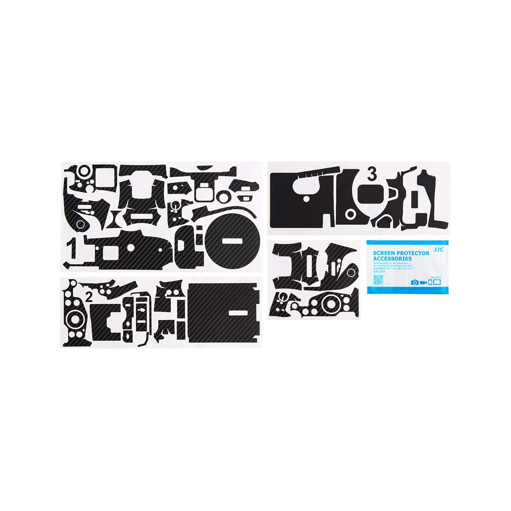 KIWIFOTOS Carbon Fiber Camera Body Skin Sticker Protective Wrap Cover for Canon EOS R5, 3M Anti-Scratch Stickers Decals DSLR Camera Body Skin Film Protector Shield
