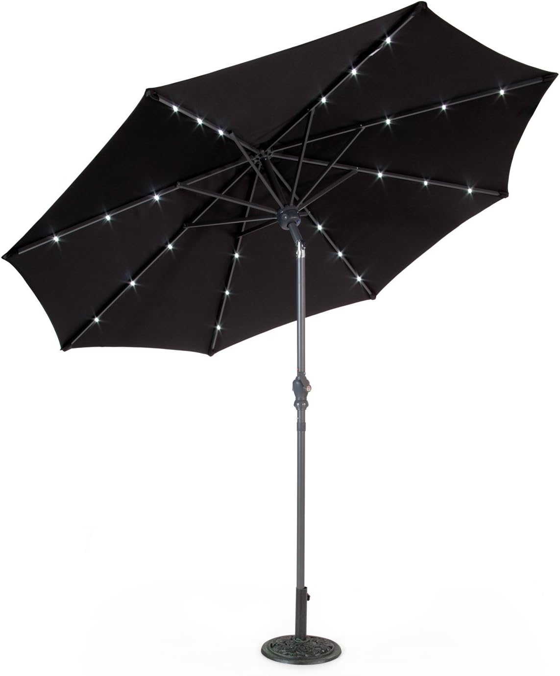 parasol with solar lights and bluetooth