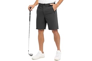 Rdruko Men's Golf Shorts Stretch Dry Fit 9" Lightweight Casual Dress Work Shorts with Pockets