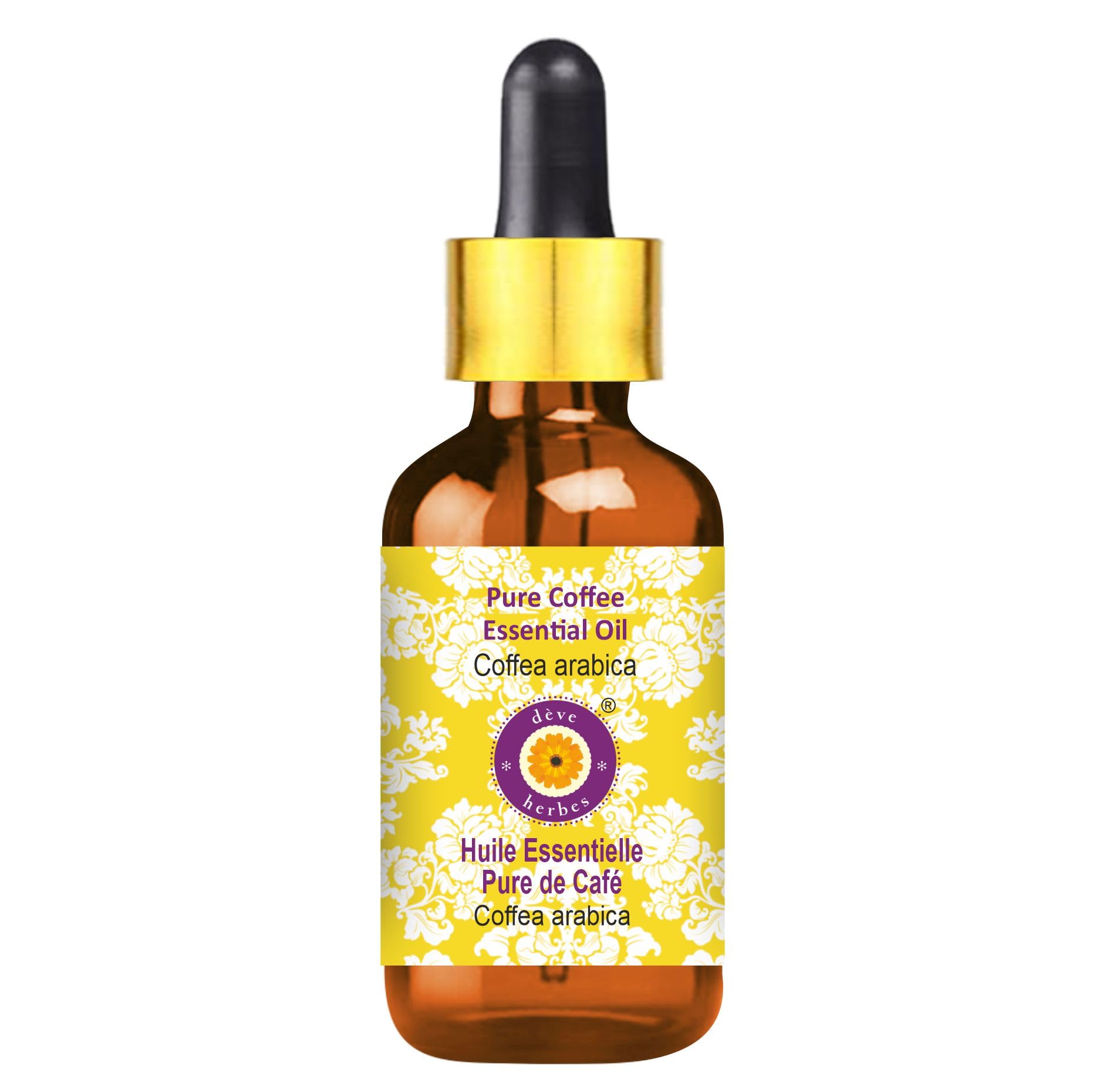 Deve Herbes Pure Coffee Essential Oil (Coffea Arabica) Steam Distilled Natural Therapeutic Grade 5ml (0.16 oz)