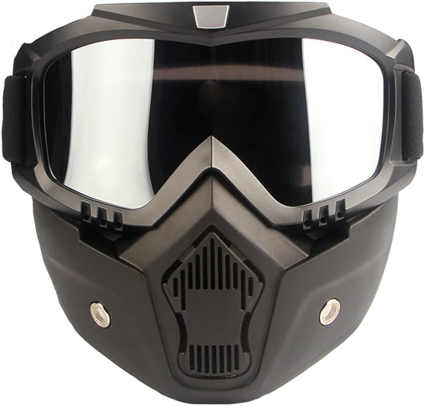 Subcluster Tactical Mask Soft Bullet Dart Protective Mirror Face Mask for Nerf (Silver)