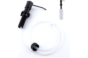 GMCOZY Sink Soap Dispenser Pump Black Built in Kitchen Counter Dish Soap Dispenser with 41" Extension Tube/17 Oz Bottle for Bathroom Under Sink Hand Soap Lotion Pump