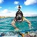 SHINE HAI 2018 Upgraded 180 Degree Full Face Snorkel Mask for Adults/Kids, Camera Mount with Adjustable Head Straps Design, Black, Size Large and Medium Both Fit