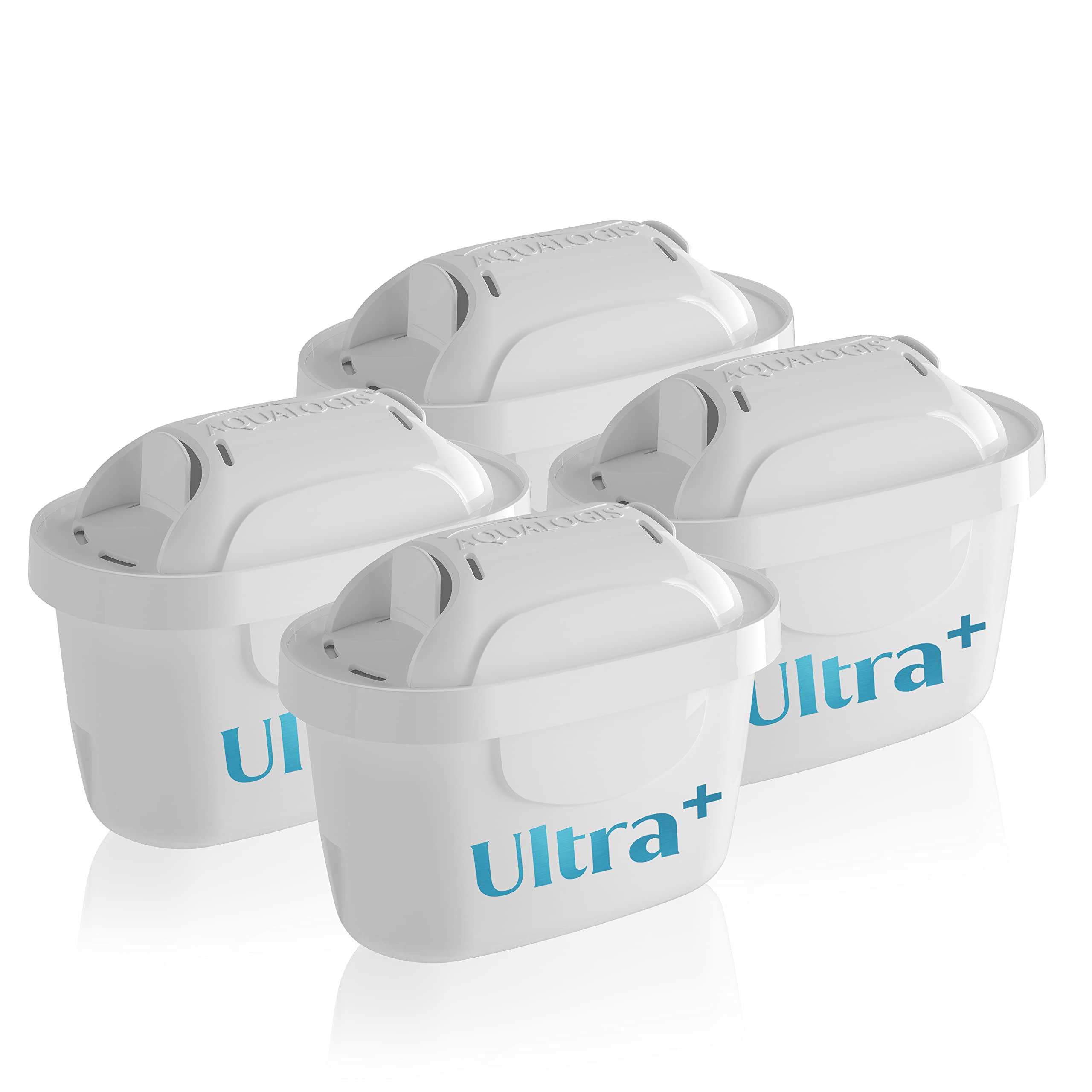 Aqualogis Ultra+ Water Filter Cartridge Compatible with Maxtra Unimax Maxtra+ Plus for Brita Jugs - 4 Pack