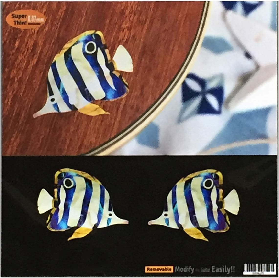 Inlay Stickers for Ukuleles - Butterflyfish (L&R Set)