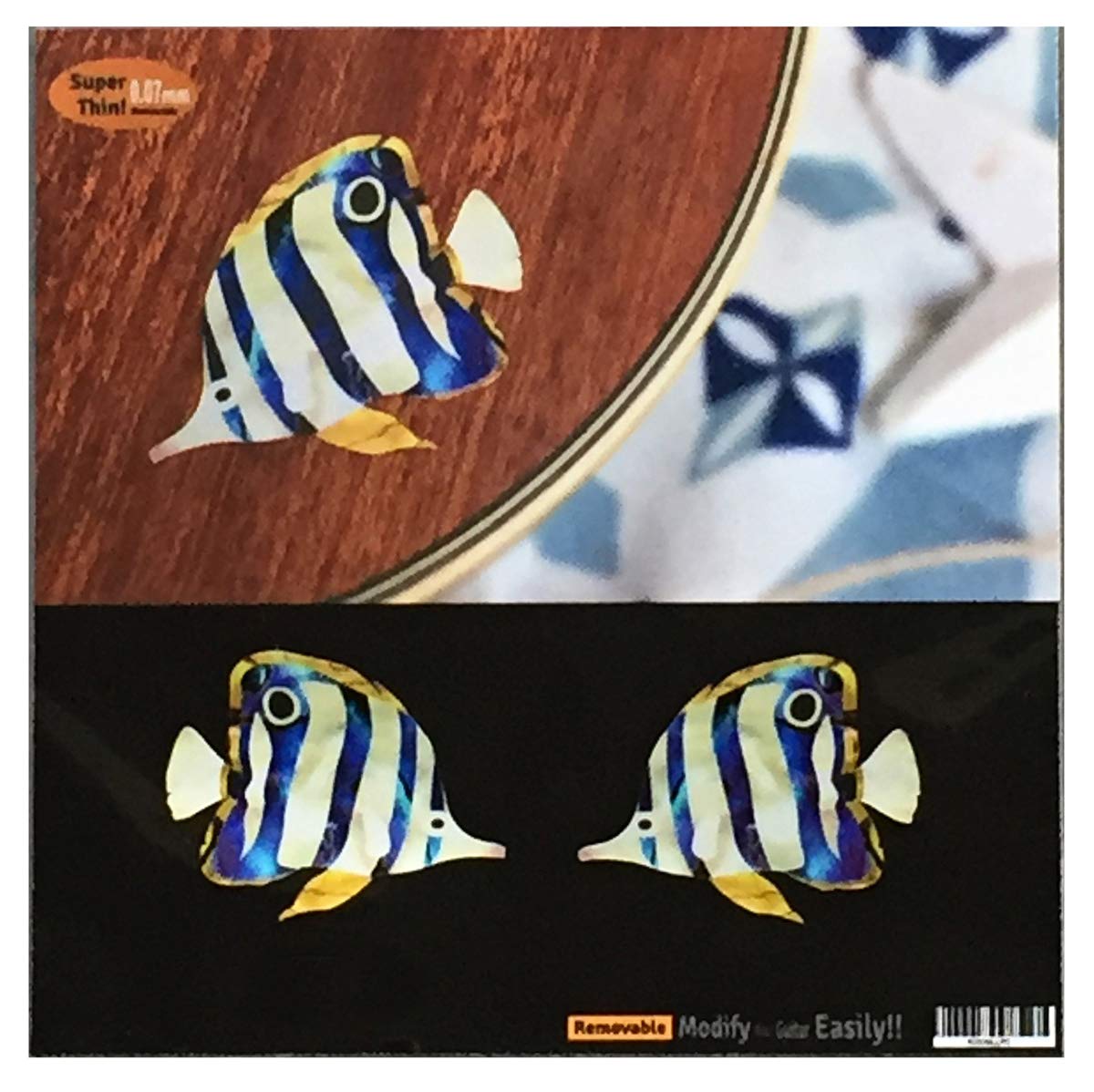 Inlay Stickers for Ukuleles - Butterflyfish (L&R Set)