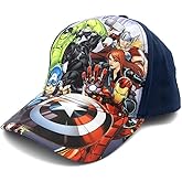 Marvel Avengers, Captain America, Hulk, Ironman Flat Brim Baseball Cap Hat, Boys Ages 5-17