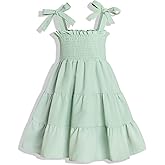 YOUNGER TREE Toddler Baby Girls Rainbow Dress Princess Sleeveless Halter Beach Tutu Sundress