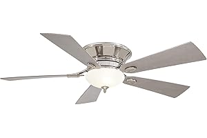 Minka-Aire F711-PN Delano II 52 Inch Low Ceiling Flush Mount Ceiling Fan in Polished Nickel Finish