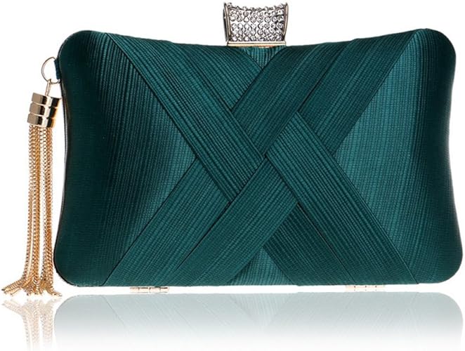 Amazon レーディス バッグ パーティーバッグ ハンドバッグ ショルダーバッグ クラッチバッグ フォーマルバッグ 結婚式 二次会 披露宴 発表会 上質 人気 Zy グリーン パーティーバッグ