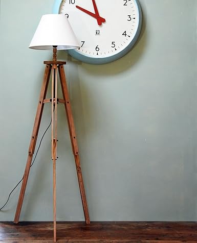 Bristol Tripod Floor Standard Wooden Lamp Amazon Co Uk Lighting
