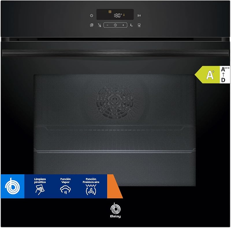 – Forno a vapor, pirólise, fritadeira de ar, preto, 3HD5829N3