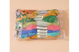 50Pcs Color Skeins Rainbow Color Embroidery Floss，Cross Stitch Threads, Bracelet Yarn, Craft Floss