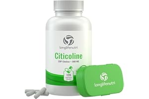 LongLifeNutri Citicoline CDP Choline 300mg - Brain Booster for Enhanced Focus & Clarity - 120 Veggie Capsules - Made in USA