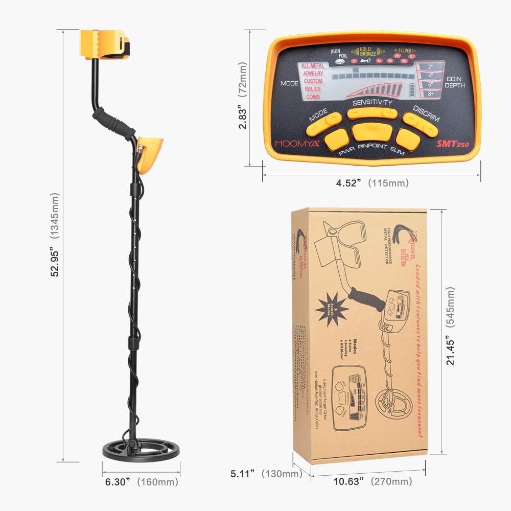HOOMYA Detector de metales subterráneo profesional, Alta ...