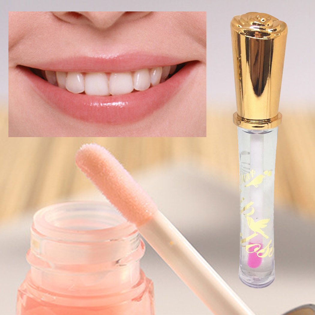 Natural Moisturizing Lip Plumper Gloss Shine Clear Long Lasting Lip Scrub Gentle Exfoliating