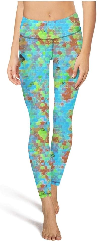 blue camo yoga pants