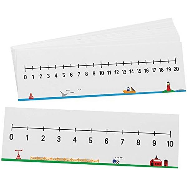 Amazon.com: Didax Educational Resources 0-10/0-20 Number Line, Set of 10,  10 Count (Pack of 1), Multi : Office Products