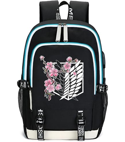 anime attack on titan laptop canvas backpack Amazon.com: Attack on Titan