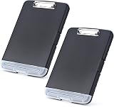 ZCZN 2 Pack Plastic Clipboard with Storage A4 Clipboard Folder with Pen Holder