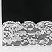FANCYINN® Women Deep V-Neck Lace Patchwork Skater Mini Cocktail Dress Black S