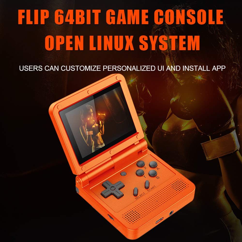 GoolRC Retro Handheld Game Console, with 16G Built-in 2000 Classic Games, Portable Hand Held Open Source Linux System 3.0-in HD IPS Screen Handheld Game Console (Yellow 16GB)