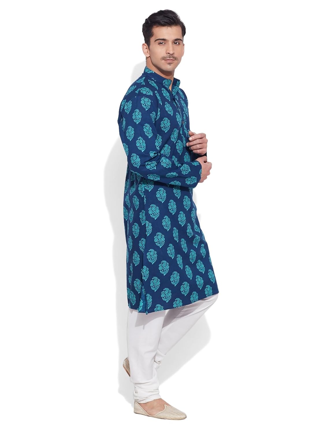 very me floral spray men's cotton long kurta