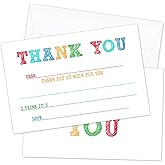 AWDSTN Simple Colorful Kids Thank You Cards Fill in the Blank with Envelopes, Thank You Notes 20 Card Set for Boys or Girls Birthday Bridal Baby Shower Wedding Graduation -10