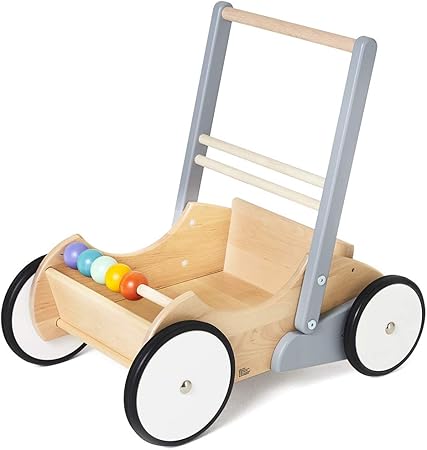Amazon ボーネルンド ベビーウォーカー ホワイト グレー 手押し車 プルトイ おもちゃ