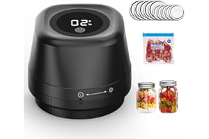 Newise Upgraded Electric Mason Jar Vacuum Sealer, 3-in-1 Automatic Vacuum Sealer Kit for Canning with Wide and Regular Mouth Mason Lids, Portable Mason Jar Sealer for Vacuum Bag, Gifts for Mom