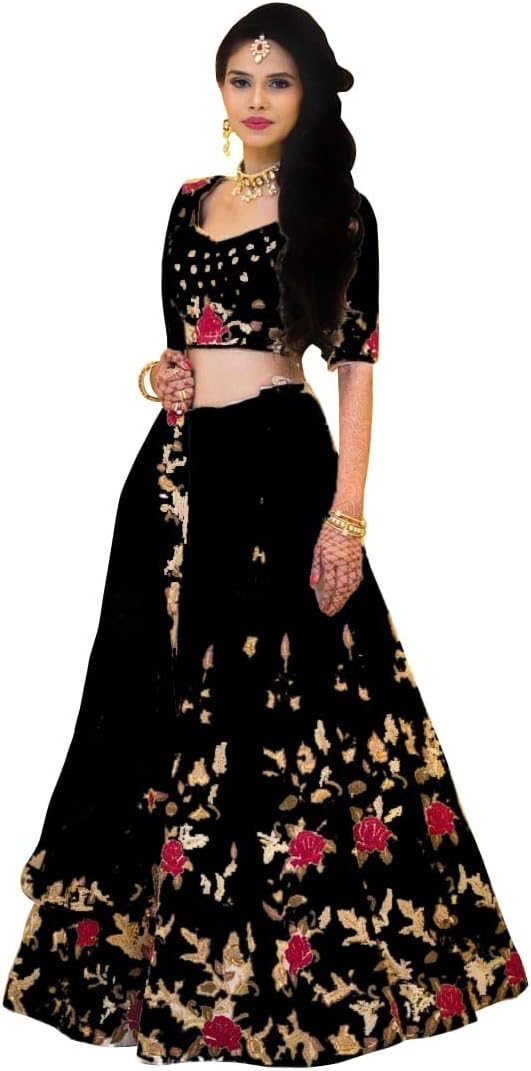 BELOMODA Women's Banglori Satin Silk Lehenga Choli